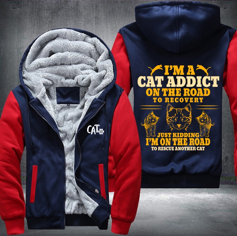 I'm a Cat Addict Fleece Jacket