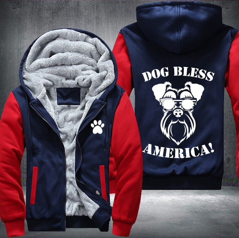 Dog bless America Fleece Jacket