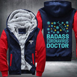 Badass coronavirus doctor Fleece Jacket