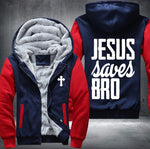 Jesus saved bro Fleece Jacket
