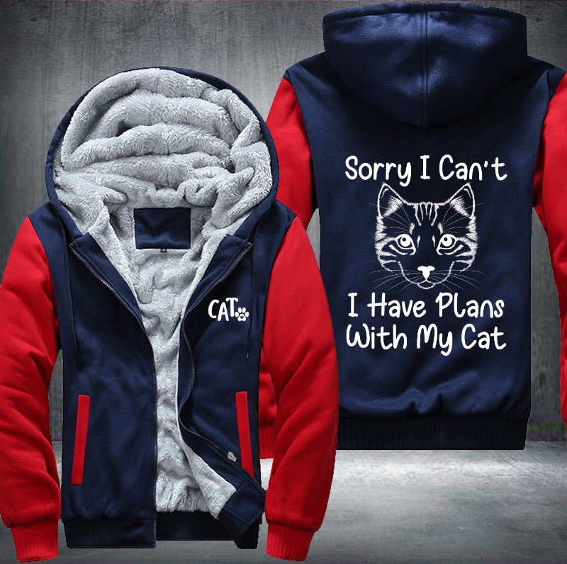 Plans With My Cat Fleece Jacket