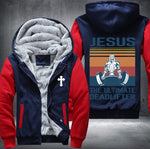 Jesus the ultimate deadlifter Fleece Jacket