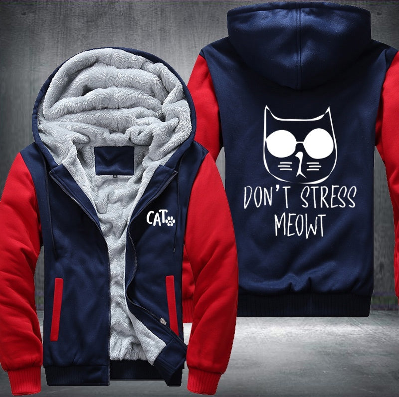 DON'T STRESS MEOW Fleece Jacket