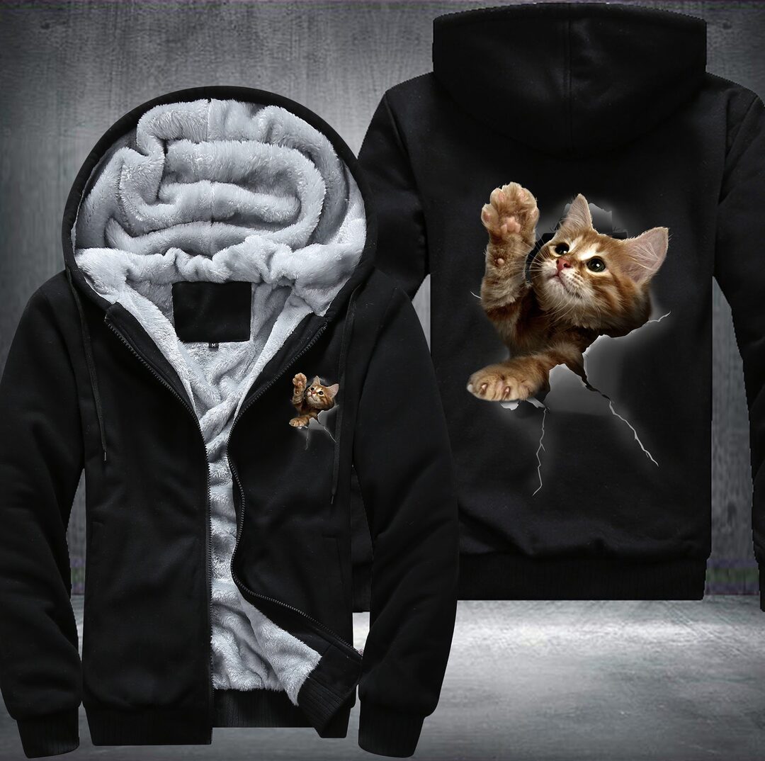 3D Cat Fleece Jacket