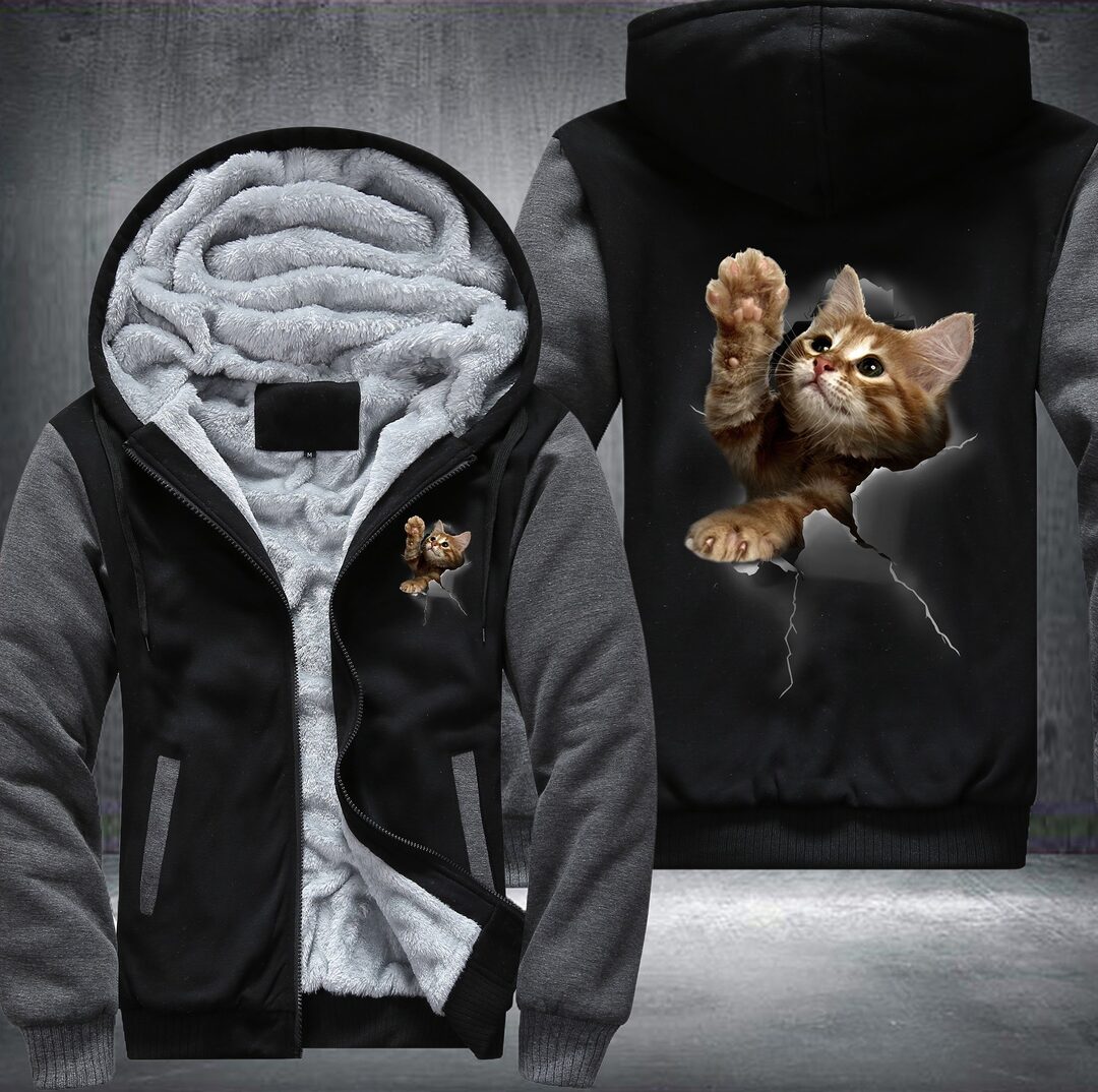 3D Cat Fleece Jacket