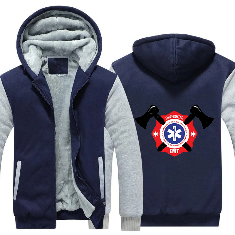 Firefighter EMT Fleece Hoodie