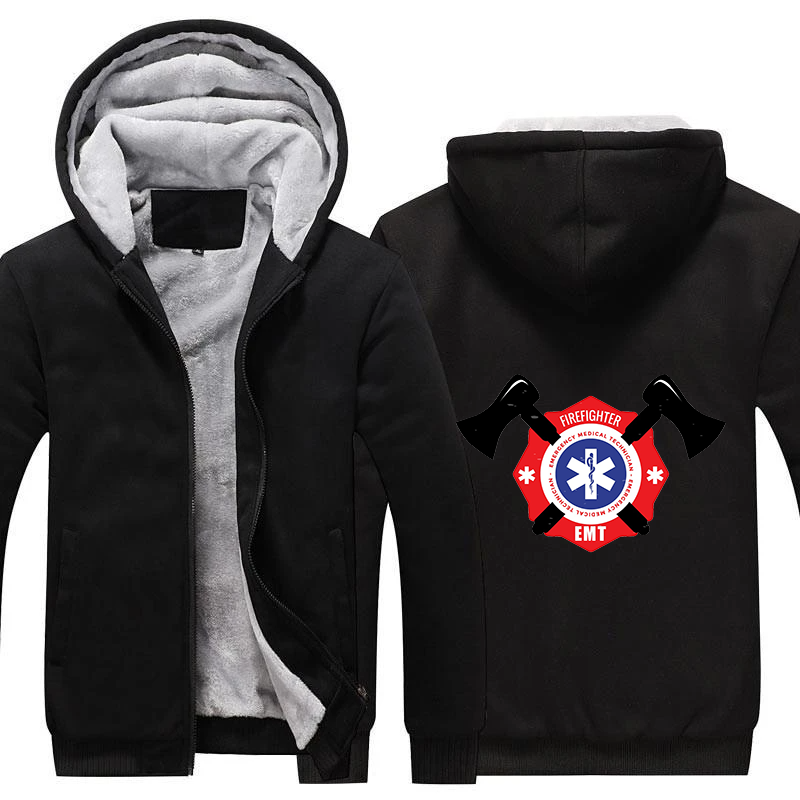 Firefighter EMT Fleece Hoodie