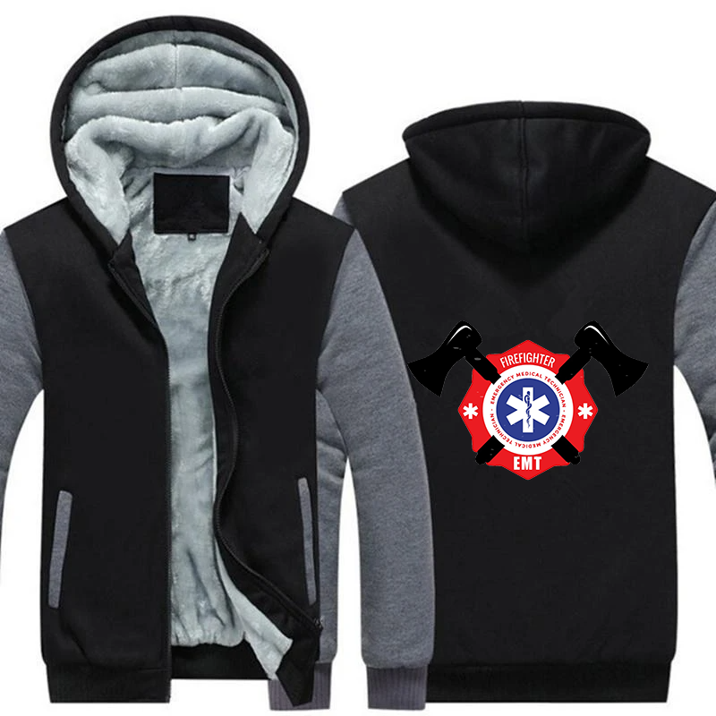 Firefighter EMT Fleece Hoodie