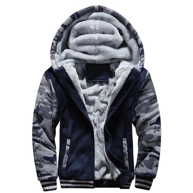 BLUE CAMO FLEECE JACKET (CUSTOMIZE)