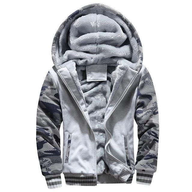 WHITE CAMO FLEECE JACKET (CUSTOMIZE)